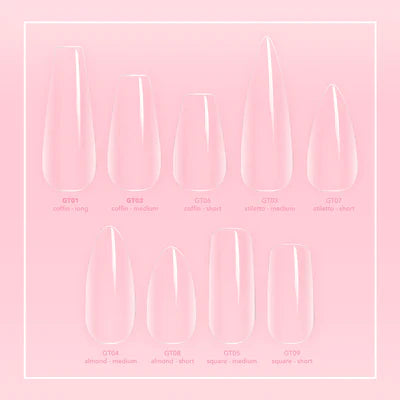 Kiara Sky Gel Tips Starter Kit - Coffin Short GT06