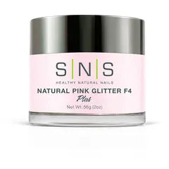 SNS - Natural Pink Glitter F4 Dip Powder 2oz